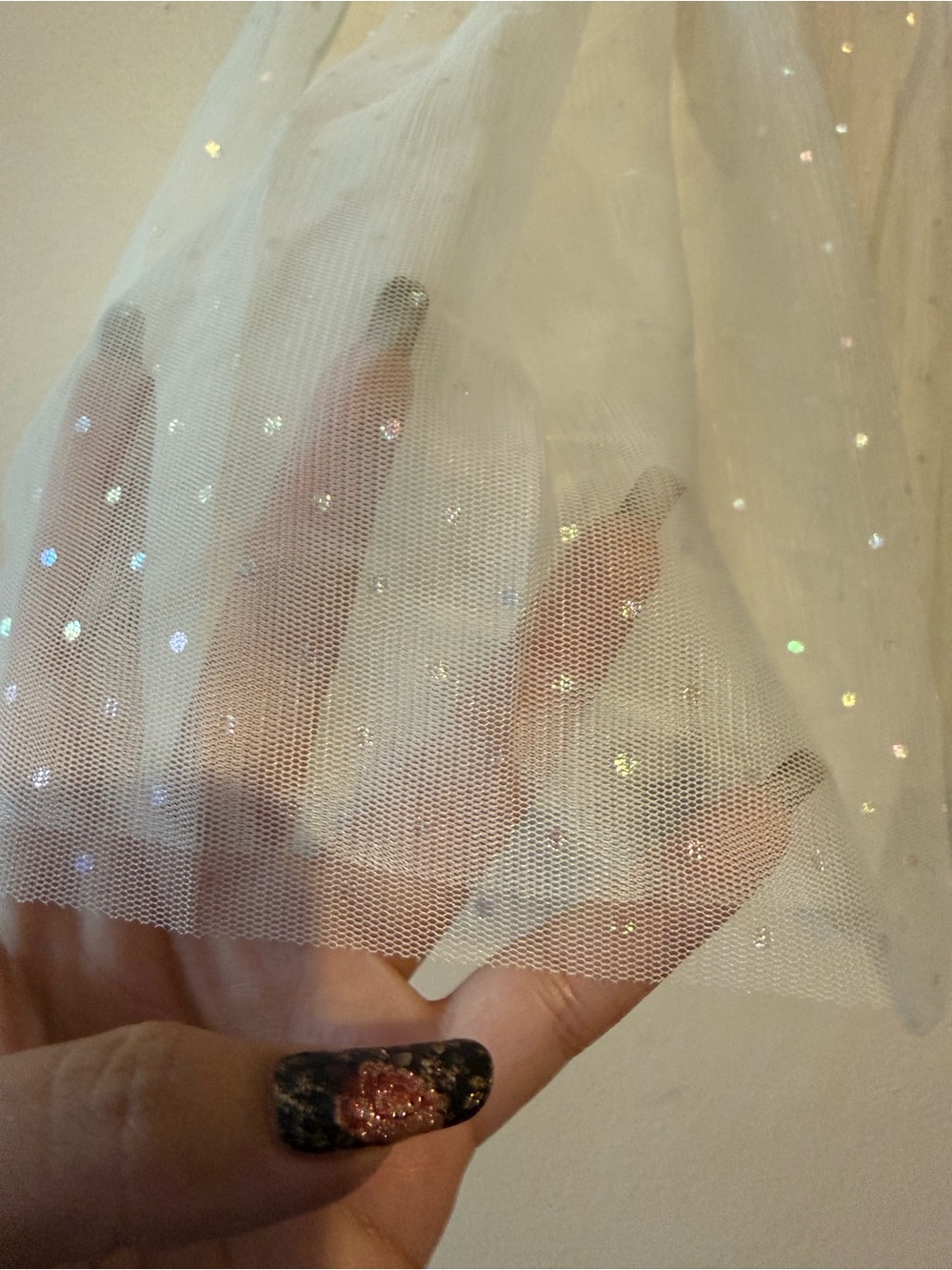 Cat & Jack Girls White Sparkle Tulle Skirt - Picture 3 of 10